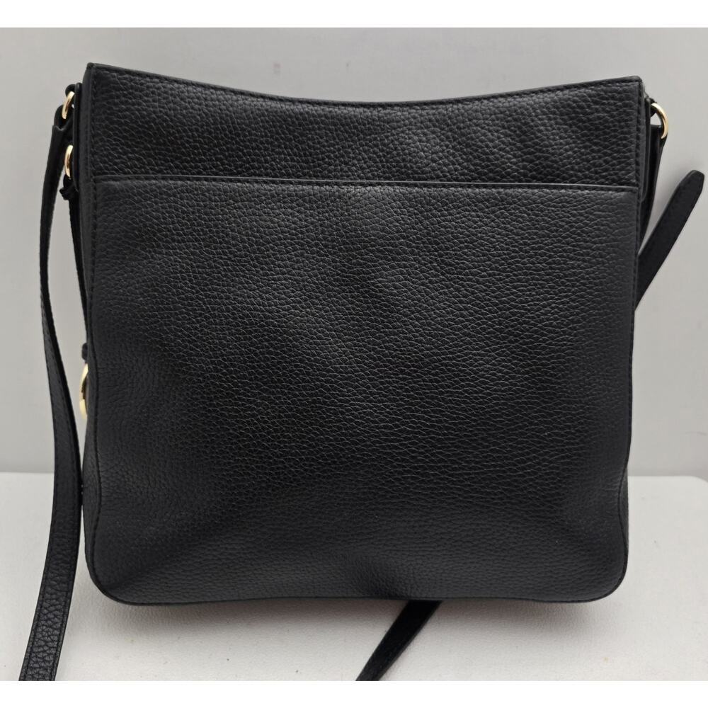 Michael Kors Jet Set Messenger Bag Black Leather Crossbody - Picture 6 of 13